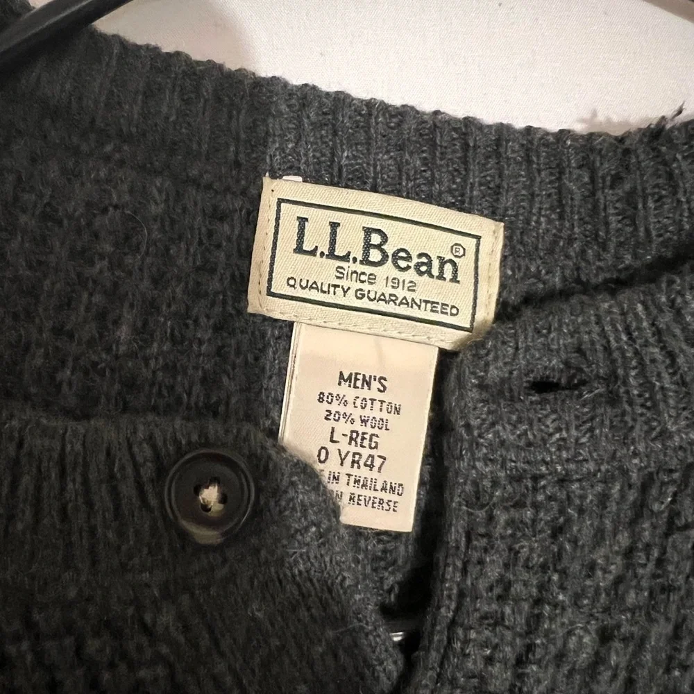 L.L. Bean Gray Crewneck Sweater Classic Knit